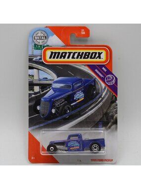 Matchbox 1935 Ford Pickup Blue Kingson Pop MBX Highway 51/100